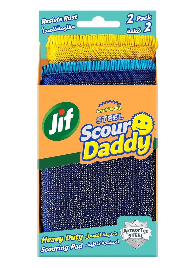 Scrub Daddy Scour Daddy, Heavy Duty Mesh Scouring Pad, 2 Pieces